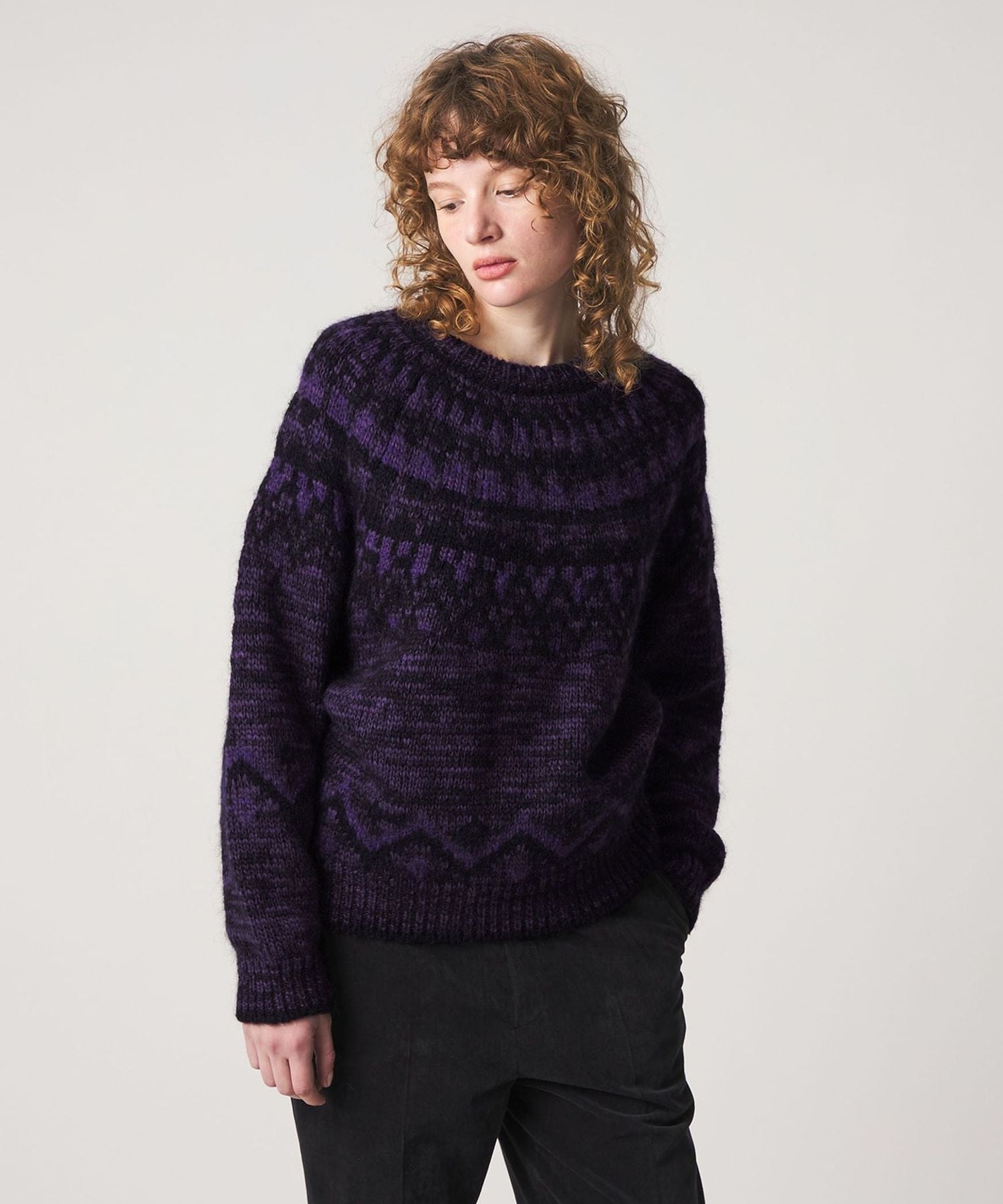BATONER × Steven Alan＞NORDIC CREW NECK KNIT/ニット