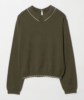 steven alan/＜Steven Alan＞コットンカシミヤ ラッフル ポロニット/ニット / セーター