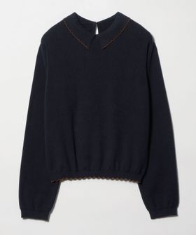 steven alan/＜Steven Alan＞コットンカシミヤ ラッフル ポロニット/ニット / セーター