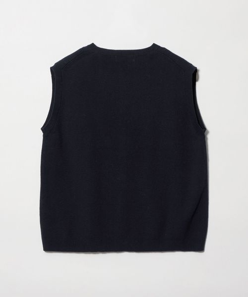 Steven Alan＞コットン カシミヤ ラッフル ニットベスト