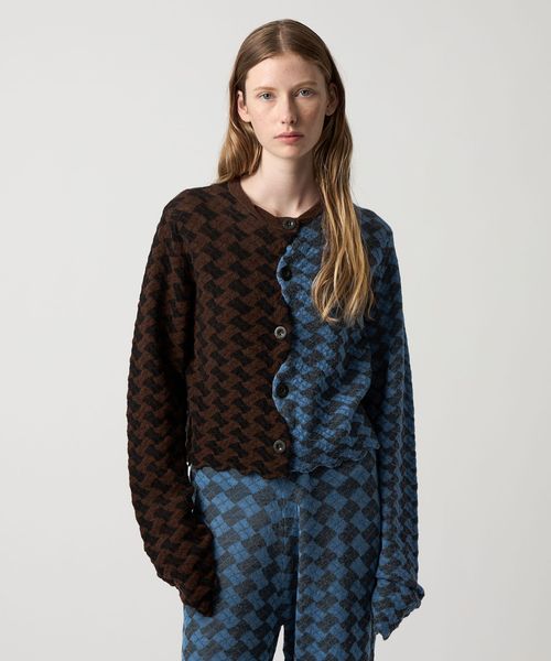 YanYan/＜YanYan＞BASKET FLIPPING CROP CARDIGAN/カーディガン/カーディガン / ボレロ