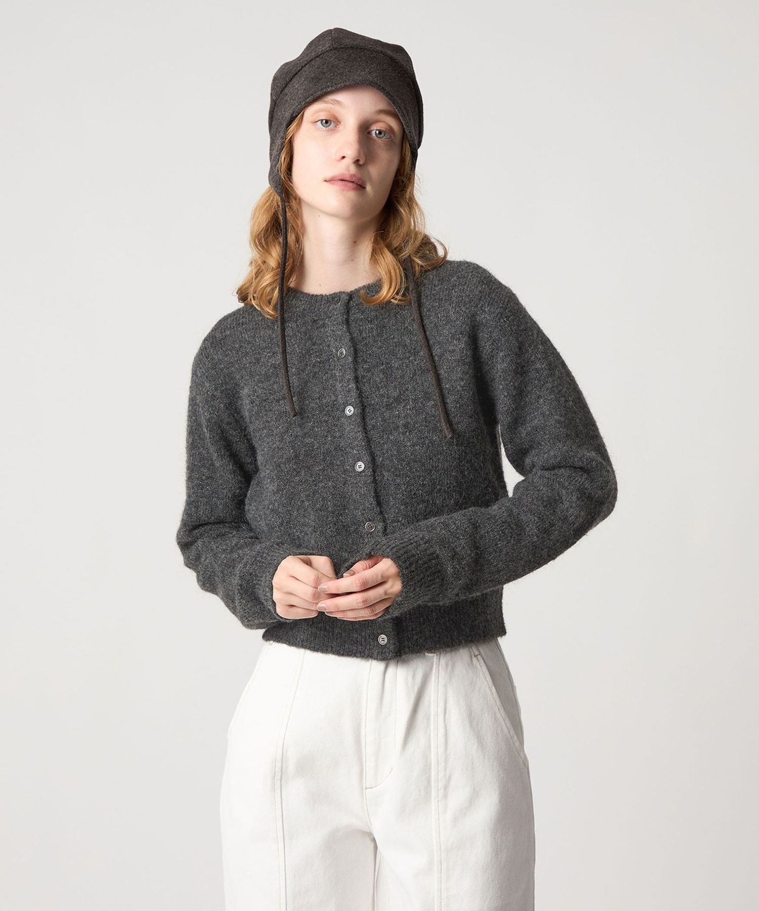 スティーブアラン　カーディガン　ニット Steven Alan＞モヘヤ ミックス ニット カーディガン