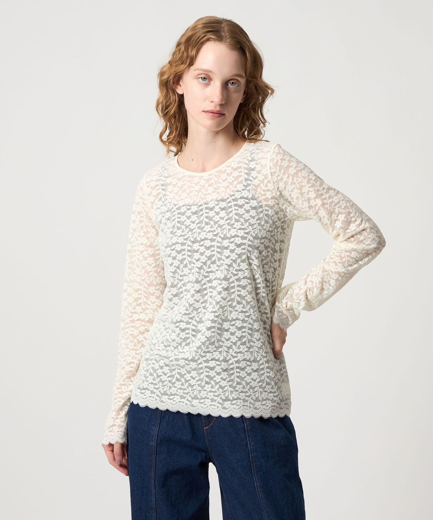 Steven Alan＞フラワーレース プルオーバー