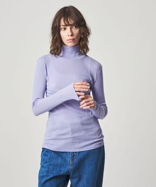 steven alan/＜Steven Alan＞コットン シルク リブ タートルネック プルオーバー/Tシャツ / カットソー