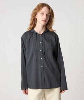 steven alan/＜Steven Alan＞ストライプ フード シャツ/シャツ / ブラウス