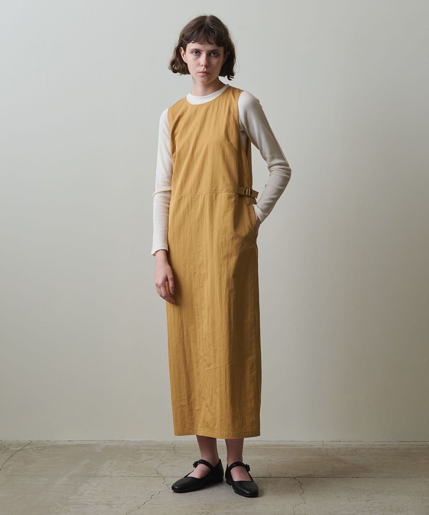 Steven Alan＞コットン ナイロン ノースリーブ ワンピース