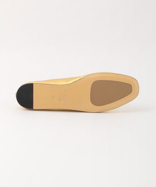 フラットシューズ LE MONDE BERYL SS25 LUNA BALLERINA GOLD (LUNLEAYGL GOLD) Gold Luna Ballerina Flats by Le Monde Beryl on Sale
