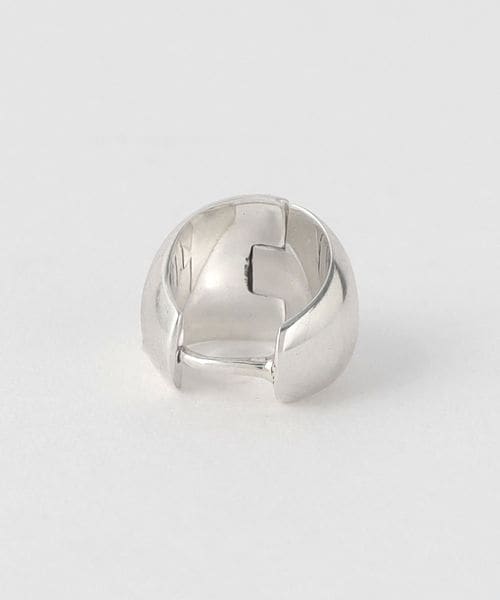 frank and easy × Steven Alan＞FLAT HOOP EARRING SILVER