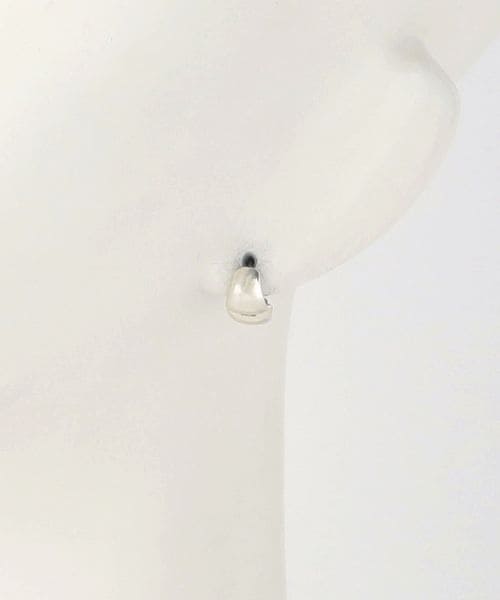 frank and easy × Steven Alan＞FLAT HOOP EARRING SILVER