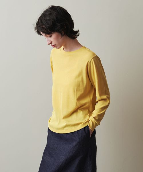 新品　Steven Alan ベロア ロングスリーブ プルオーバー　ネイビー BEAUTY&YOUTH UNITED ARROWS｜<Steven Alan>リブ ロングスリーブ