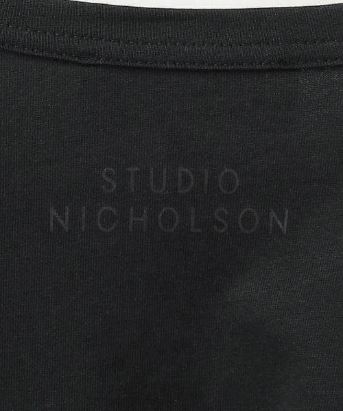 【関税込み】Studio Nicholson ブラック Loop 長袖Tシャツ STUDIO NICHOLSON＞LOOP LONG SLEEVE TEE/カットソー