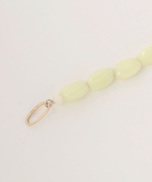 TOILE＞GLASS BEADS NECKLACE YELLOW/ネックレス