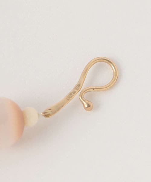 TOILE＞GLASS BEADS NECKLACE BEIGE/ネックレス