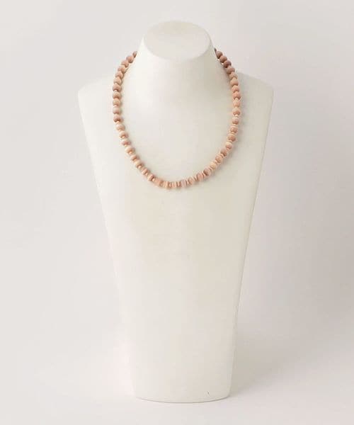 TOILE＞GLASS BEADS NECKLACE BEIGE/ネックレス