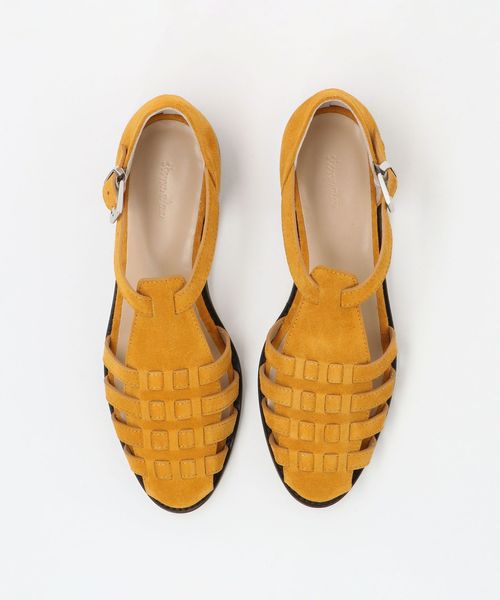 ＜Steven Alan＞スエード メッシュサンダル　グルカ　レザーメッシュ Steven Alan スティーブンアラン LEATHER MESH SANDALS レザー