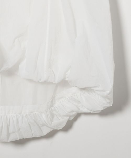 amomento ホワイト ワンピース AMOMENTO＞SHEER VOLUME DRESS/ワンピース