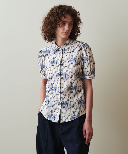 steven alan/＜Steven Alan＞プリント パフスリーブ シャツ/シャツ / ブラウス