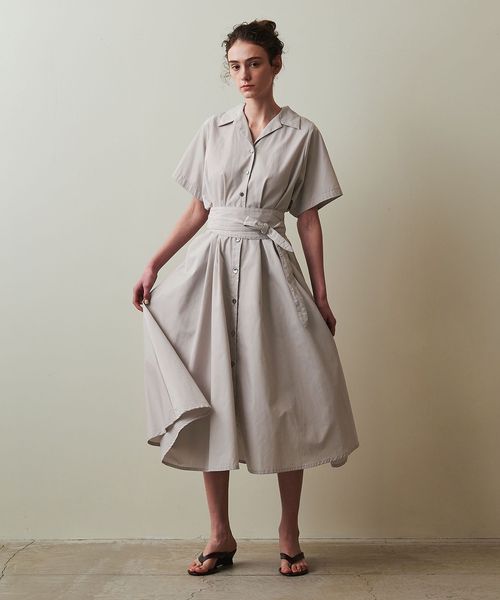 A PUPIL × Steven Alan＞OPEN COLLAR DRESS/ワンピース