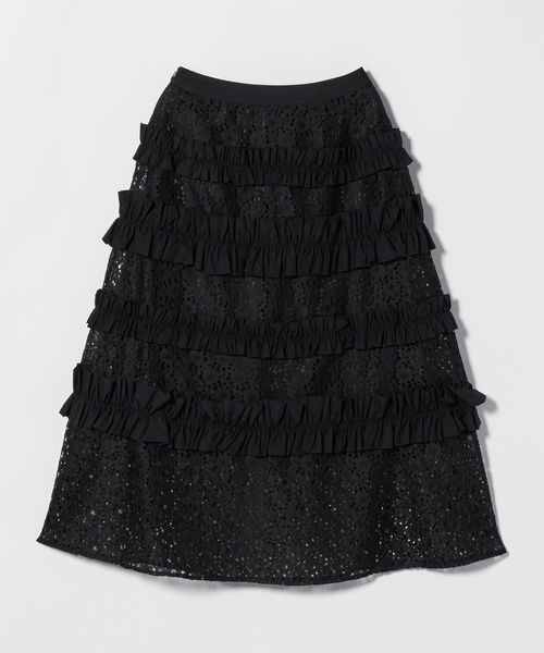 épine スカート　lace asymmetry frill skirt épine lace asymmetry frill skirt Asymmetrical Lace Skirt