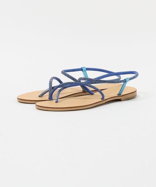 NICOLAS LAINAS＞LHINESTONE SANDALS/サンダル