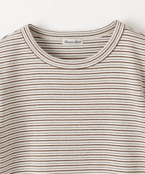 Steven Alan＞コットン ボーダー Tシャツ