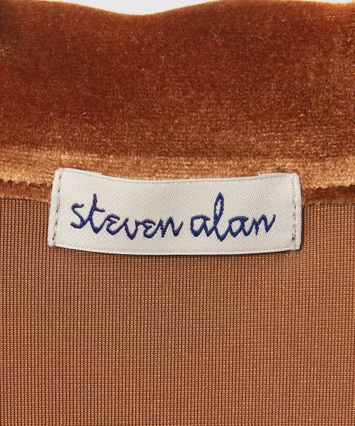 Steven Alan＞ベロア スキッパー ネック プルオーバー