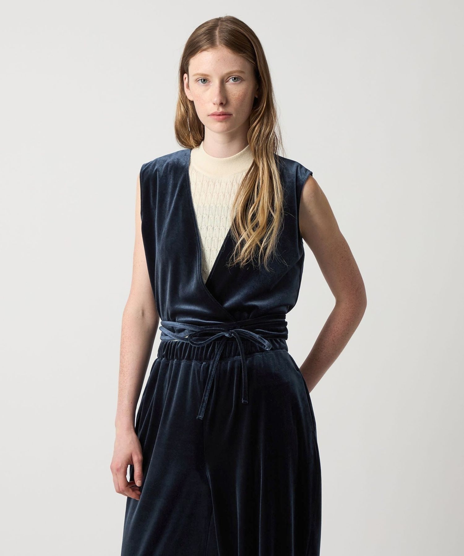 Steven Alan 新品ベルベット カシュクールベスト Steven Alan＞ベロア カシュクール ベスト