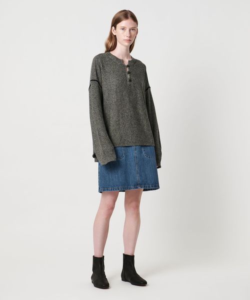Steven Alan＞コットン デニム ミニスカート