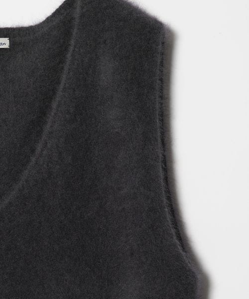 steven alan ケーブルニットベスト グレー Steven Alan＞Vネック ニットベスト