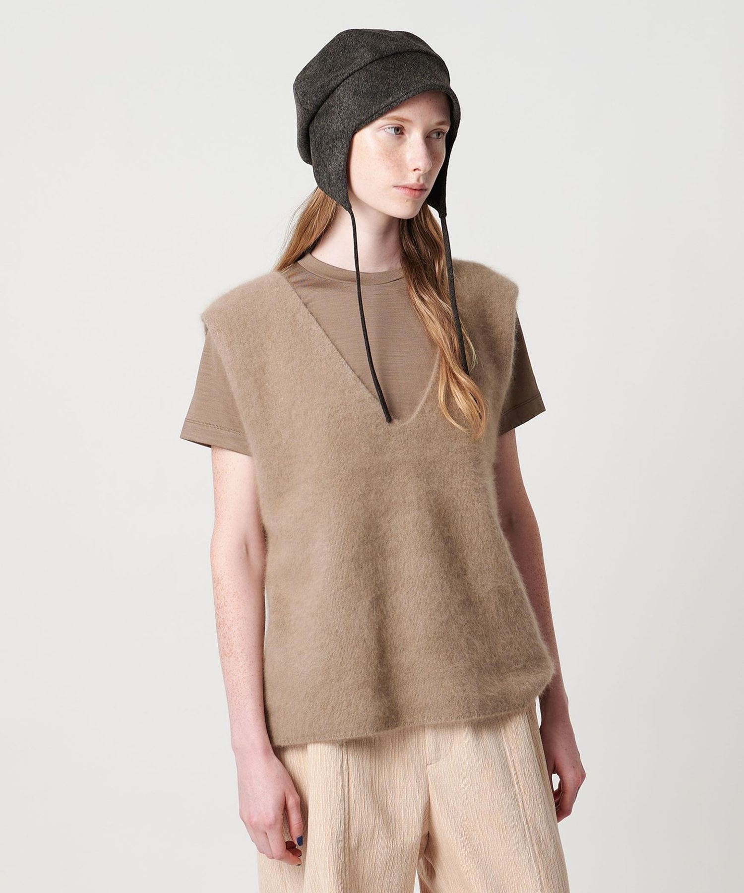 Steven Alan ウールフォックスミックスニットプルオーバー　新品同様 Steven Alan＞ オーストラリアンラムズウール ポロカラー ニット
