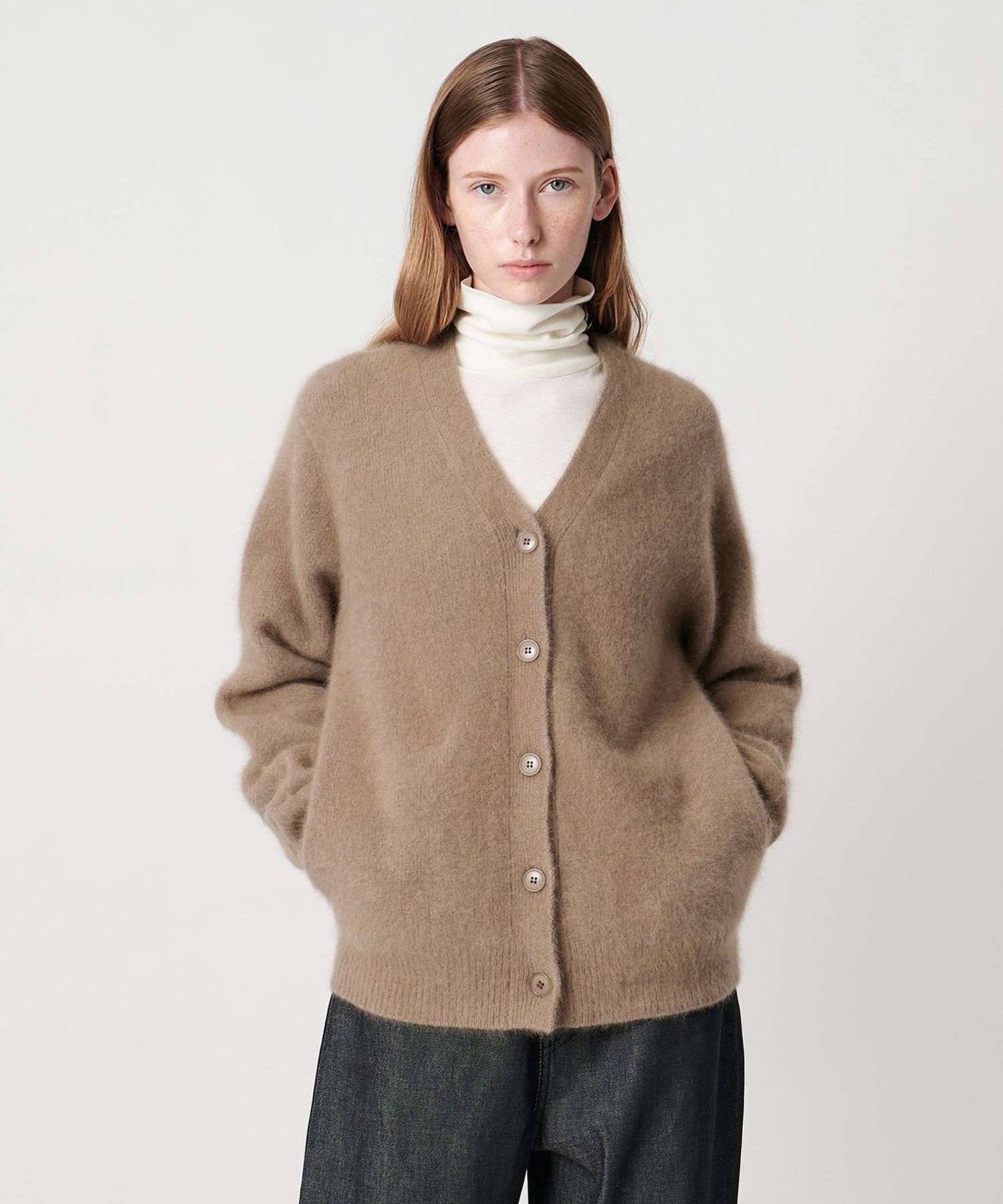 最終セール STEVEN ALAN カーディガン Steven Alan>オーストラリアン ウール ミックス ニットカーディガン