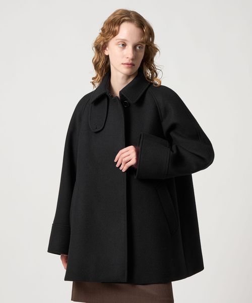 ※美品ウールショートコート　ユナイテッドアローズ Steven Alan＞ウール カシミヤ テント ショートコート