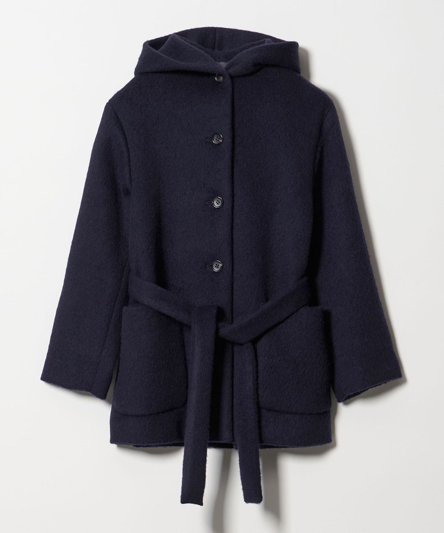 Steven Alan ナイロンコート フードコート 中綿 黒 Steven Alan＞シャギー フード コート