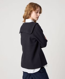 steven alan/＜Steven Alan＞ウール リブ セーラーカラー カーディガン/カーディガン / ボレロ