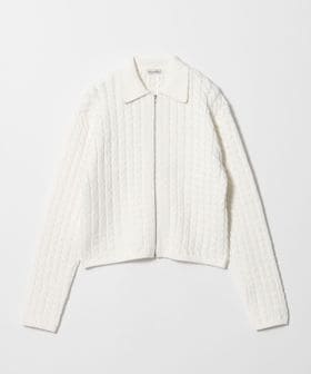 steven alan/＜Steven Alan＞コットン ケーブル ジップ カーディガン/カーディガン / ボレロ