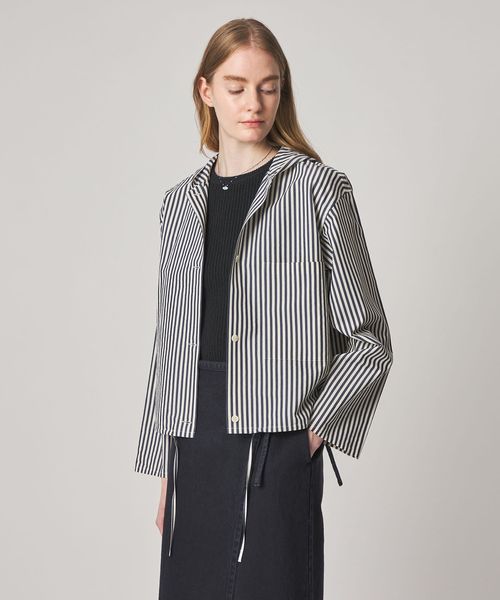 steven alan/＜Steven Alan＞コットン キュプラ ストライプ フード シャツ/シャツ / ブラウス