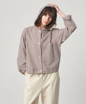 steven alan/＜Steven Alan＞コットン キュプラ ストライプ フード シャツ/シャツ / ブラウス