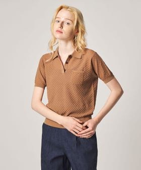 steven alan/＜Steven Alan＞スクエア ジャガード ポロニット/ニット / セーター