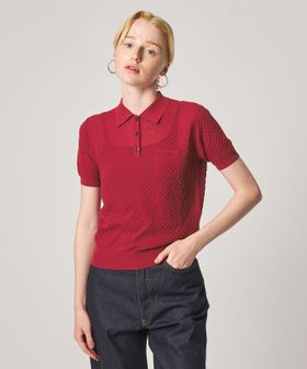 steven alan/＜Steven Alan＞スクエア ジャガード ポロニット/ニット / セーター