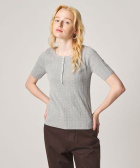 steven alan/＜Steven Alan＞アイレット リブ ヘンリーネック プルオーバー/ニット / セーター