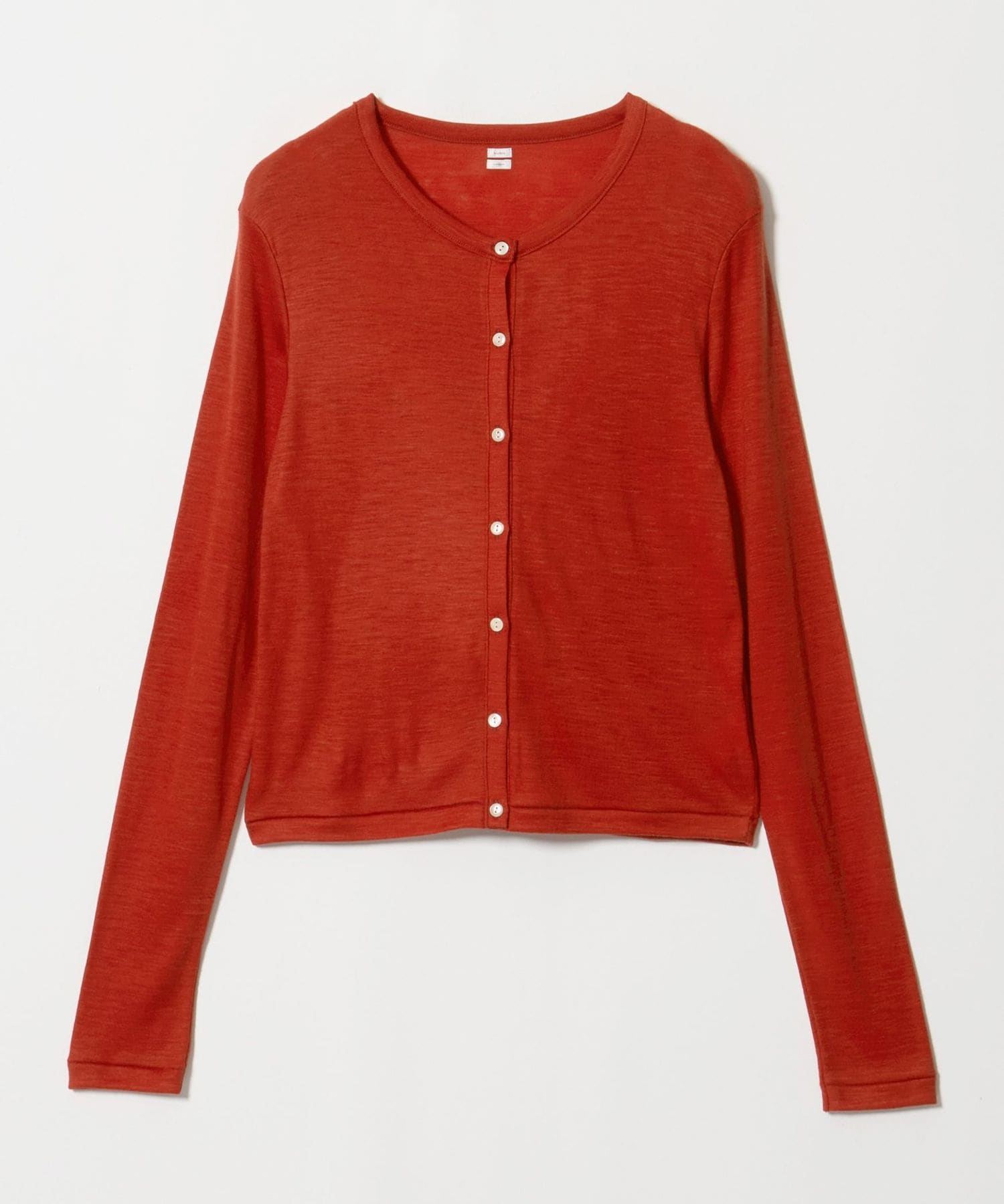 blurhms＞W RIB CARDIGAN/カーディガン