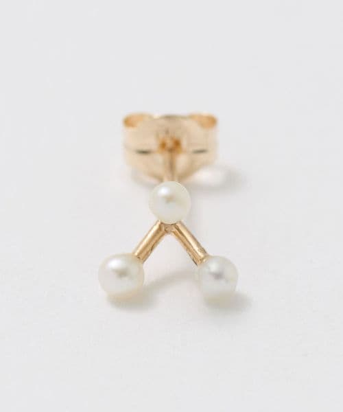 Toile/ ＜Toile＞3PEARL STUD EARRING/シングルピアス/ピアス（片耳用）