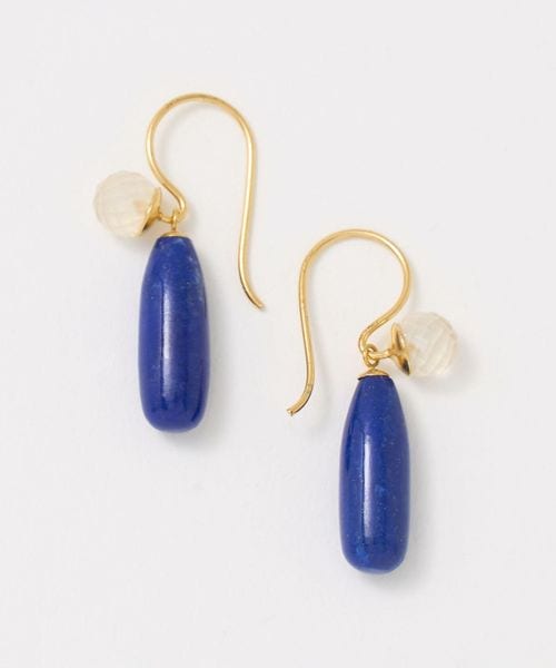 mounir/＜mounir＞TEARDROP EARRINGS BLUE/ピアス/ピアス（両耳用）
