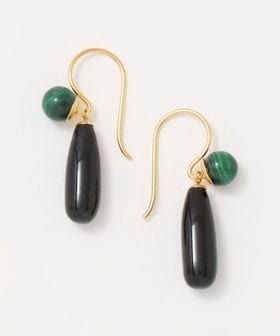 mounir/＜mounir＞TEARDROP EARRINGS BLACK/ピアス/ピアス（両耳用）
