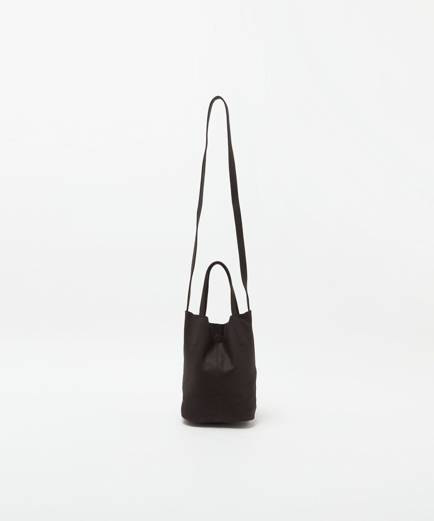 Morphee＞2WAY SMALL TOTE LONG DARK CHOCO/ショルダーバッグ