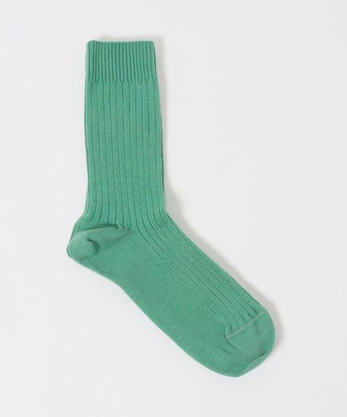 BASERANGE/＜BASERANGE＞RIB ANKLE SOCKS GREEN/ソックス/ソックス / 靴下