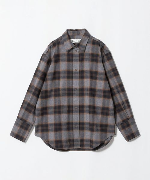 RÓHE/＜ROHE＞FLANNEL CHECK OVERSHIRT/シャツ/シャツ / ブラウス