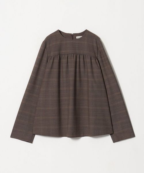 <Steven Alan>チェック ギャザー ブラウス