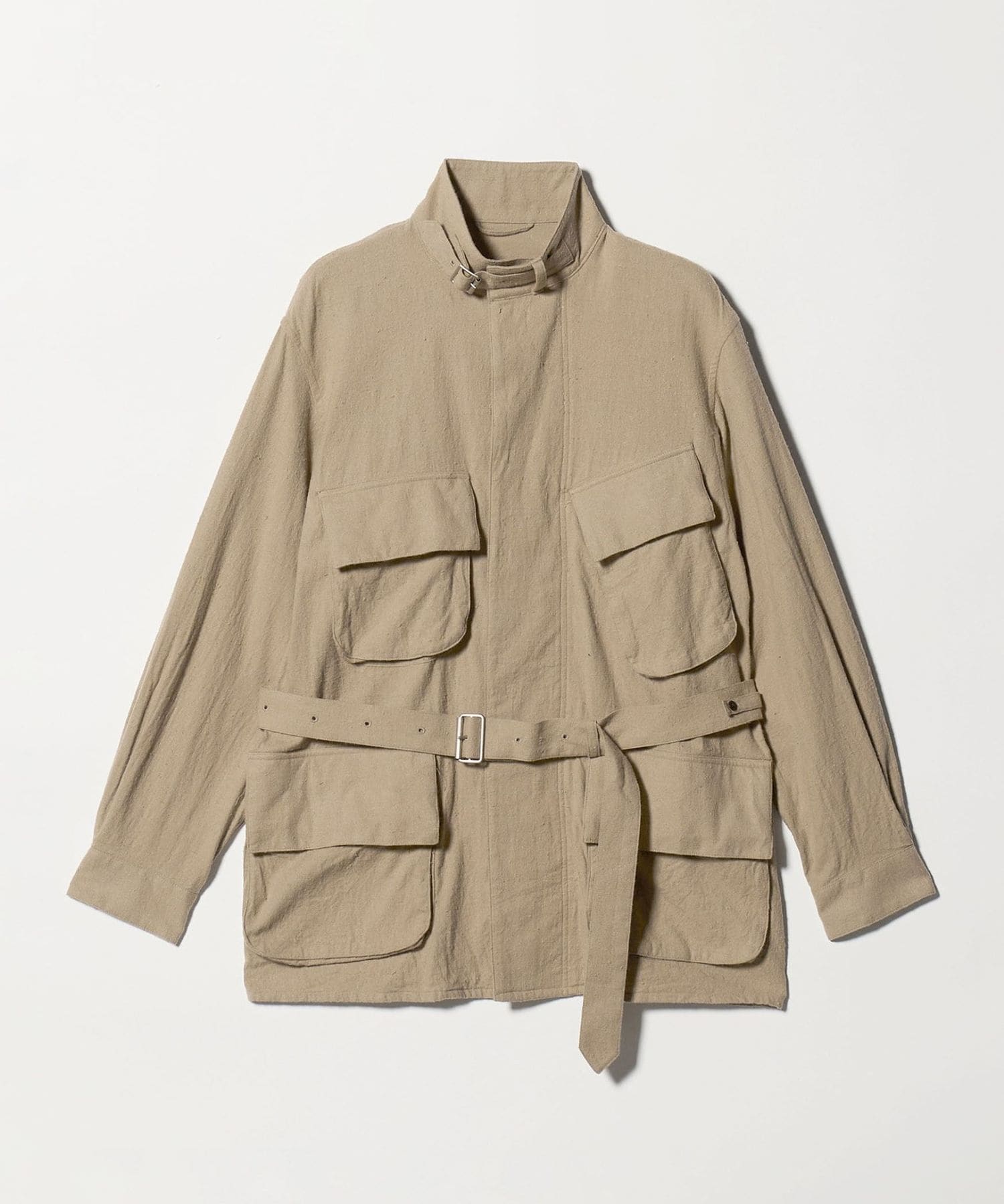 blurhms＞SILK COTTON NEP DRAWSTRING RIDER'S JACKET/ジャケット