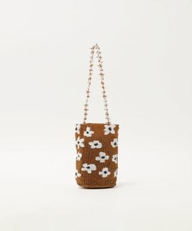 steven alan/＜pura utz＞BROWN FLOWER BAG/バッグ/ハンドバッグ / クラッチバッグ